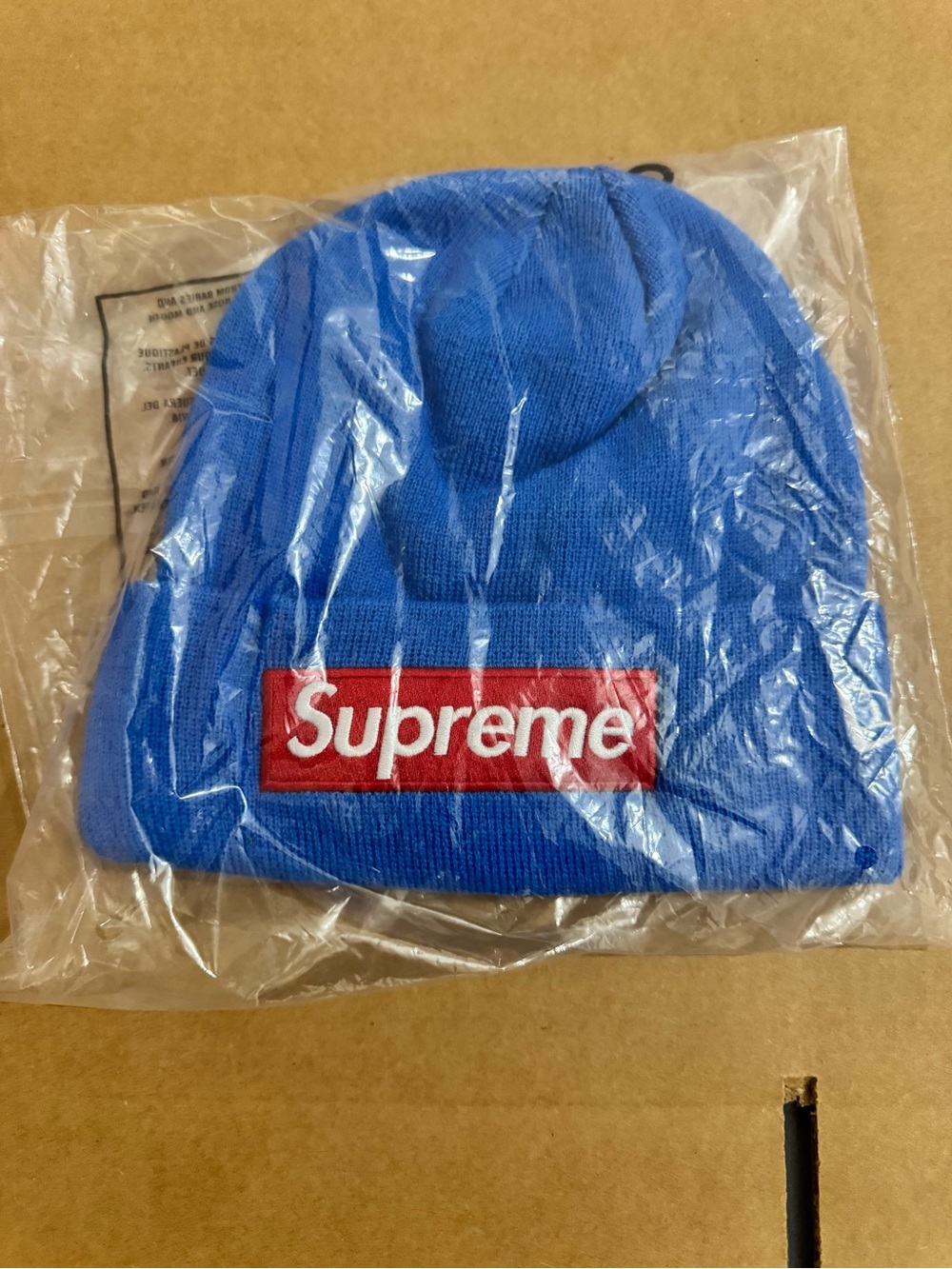 Supreme Royal Blue Beanie with Red Box Logo